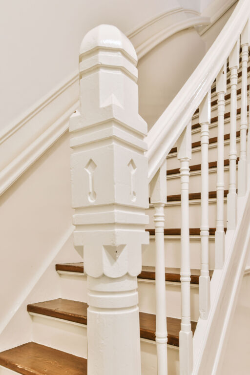 Luxury staircase hall of special design in an elegant house